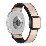 Quadratisches Uhrenarmband aus Leder und Silikon mit Magnetverschluss, passend für Samsung Galaxy Watch8 / Watch8 Classic