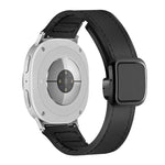 Quadratisches Uhrenarmband aus Leder und Silikon mit Magnetverschluss, passend für Samsung Galaxy Watch8 / Watch8 Classic