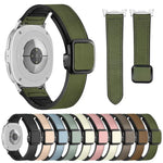 Quadratisches Uhrenarmband aus Leder und Silikon mit Magnetverschluss, passend für Samsung Galaxy Watch8 / Watch8 Classic