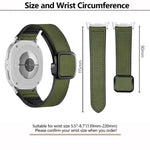 Quadratisches Uhrenarmband aus Leder und Silikon mit Magnetverschluss, passend für Samsung Galaxy Watch8 / Watch8 Classic