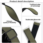 Quadratisches Uhrenarmband aus Leder und Silikon mit Magnetverschluss, passend für Samsung Galaxy Watch8 / Watch8 Classic