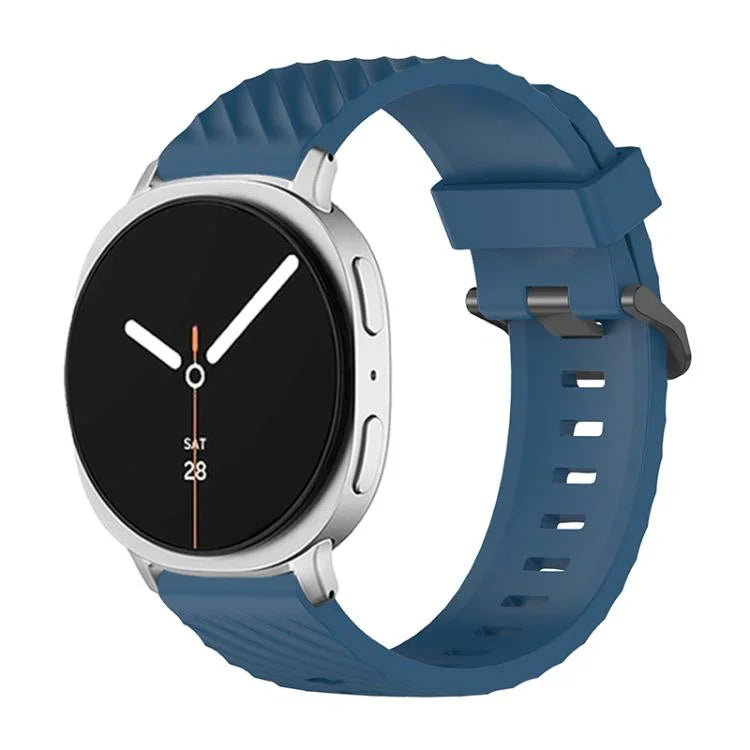 Black Buckle Spruce Silicone Watch Band, For Samsung Galaxy Watch8 / Watch8 Classic