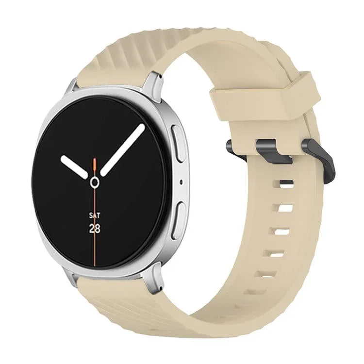 Black Buckle Spruce Silicone Watch Band, For Samsung Galaxy Watch8 / Watch8 Classic