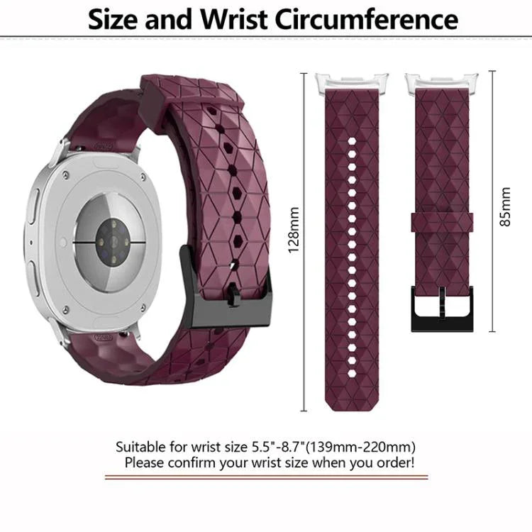 Silikonarmband mit Fußballmuster, einfarbig, für Samsung Galaxy Watch8 / Watch8 Classic