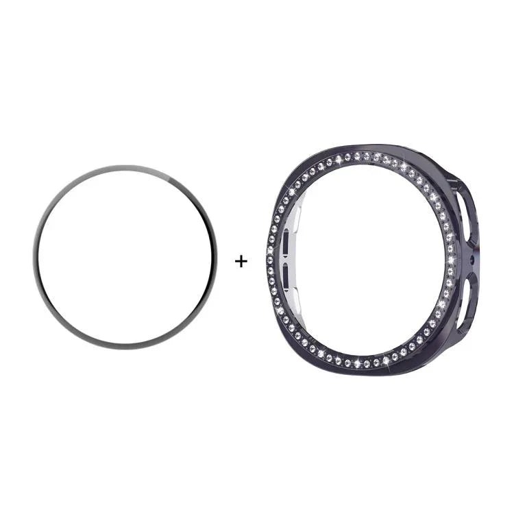 ENKAY Hat-Prince Diamond PC Watch Cover with Full Coverage PMMA Soft Film, For Samsung Galaxy Watch8 44mm, For Samsung Galaxy Watch8 40mm