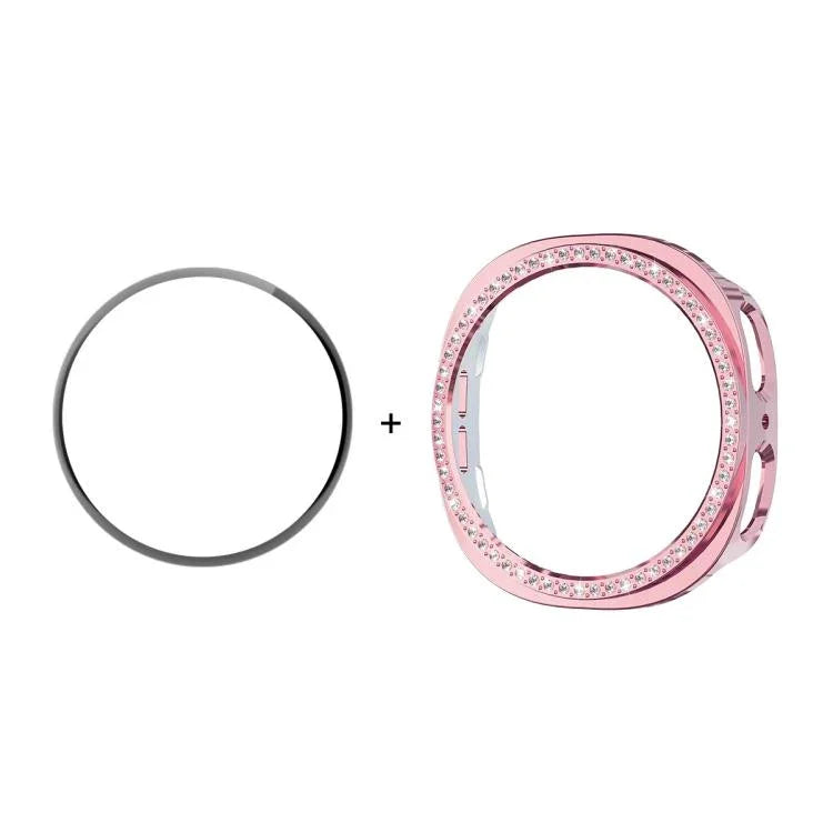ENKAY Hat-Prince Diamond PC-Uhrenhülle mit vollflächiger PMMA-Weichfolie, für Samsung Galaxy Watch8 44 mm und 40 mm