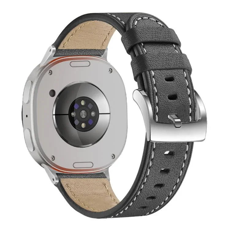 Rundes Lederarmband mit quadratischer Schnalle, passend für Samsung Galaxy Watch8 / Watch8 Classic