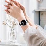 Round Tail Square Buckle Leather Watch Band, For Samsung Galaxy Watch8 / Watch8 Classic