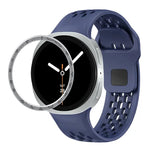 Speed-Lünette und schwarzes Silikonarmband mit umgekehrter Schnalle, für Samsung Galaxy Watch8 44 mm und 40 mm