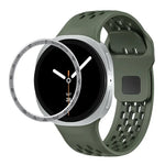 Speed-Lünette und schwarzes Silikonarmband mit umgekehrter Schnalle, für Samsung Galaxy Watch8 44 mm und 40 mm