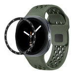 Speed-Lünette und schwarzes Silikonarmband mit umgekehrter Schnalle, für Samsung Galaxy Watch8 44 mm und 40 mm