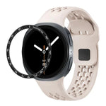 Speed-Lünette und schwarzes Silikonarmband mit umgekehrter Schnalle, für Samsung Galaxy Watch8 44 mm und 40 mm