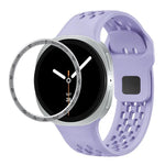 Speed-Lünette und schwarzes Silikonarmband mit umgekehrter Schnalle, für Samsung Galaxy Watch8 44 mm und 40 mm