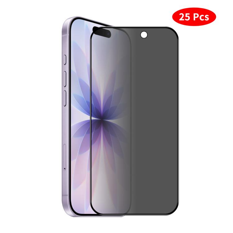JUNSUNMAY 25 Stück Siebdruck Vollflächige Sichtschutz-Panzerglasfolie, für iPhone 17 Pro Max, für iPhone 17 Pro, für iPhone 17, für iPhone Air, für iPhone 16 Pro Max, für iPhone 16 Pro, für iPhone 16 Plus, für iPhone 16, für iPhone 15 Pro Max...