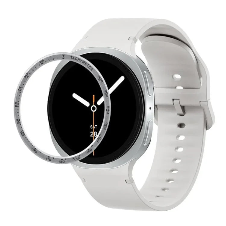 Speed-Lünette und einfarbiges, genähtes Silikonarmband, für Samsung Galaxy Watch8 44 mm und 40 mm