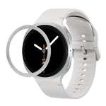 Lünette mit rautenförmiger Struktur und einfarbiges, genähtes Silikonarmband, für Samsung Galaxy Watch8 44 mm und 40 mm