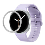 Lünette mit rautenförmiger Struktur und einfarbiges, genähtes Silikonarmband, für Samsung Galaxy Watch8 44 mm und 40 mm