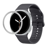Lünette mit rautenförmiger Struktur und einfarbiges, genähtes Silikonarmband, für Samsung Galaxy Watch8 44 mm und 40 mm