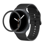 Lünette mit rautenförmiger Struktur und einfarbiges, genähtes Silikonarmband, für Samsung Galaxy Watch8 44 mm und 40 mm