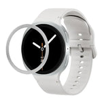 Lünette mit rautenförmiger Struktur und einfarbiges, genähtes Silikonarmband, für Samsung Galaxy Watch8 44 mm und 40 mm