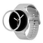 Lünette mit rautenförmiger Struktur und einfarbiges, genähtes Silikonarmband, für Samsung Galaxy Watch8 44 mm und 40 mm