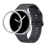 Lünette mit rautenförmiger Struktur und einfarbiges, genähtes Silikonarmband, für Samsung Galaxy Watch8 44 mm und 40 mm