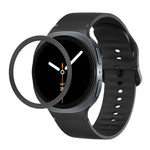 Lünette mit rautenförmiger Struktur und einfarbiges, genähtes Silikonarmband, für Samsung Galaxy Watch8 44 mm und 40 mm