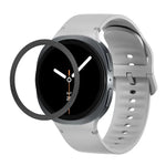 Lünette mit rautenförmiger Struktur und einfarbiges, genähtes Silikonarmband, für Samsung Galaxy Watch8 44 mm und 40 mm