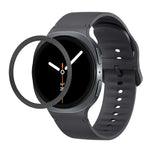 Lünette mit rautenförmiger Struktur und einfarbiges, genähtes Silikonarmband, für Samsung Galaxy Watch8 44 mm und 40 mm
