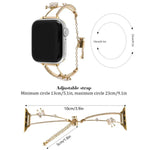 Kupferintarsien-Schmetterlingsarmband mit Zirkonia, passend für Apple Watch 46 mm / 49 mm / 45 mm / 44 mm und 42 mm / 41 mm / 40 mm / 38 mm