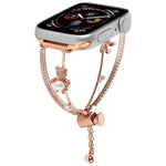 Kupferintarsien-Armband mit Bärenmotiv und Zirkonia, passend für Apple Watch 46 mm / 49 mm / 45 mm / 44 mm und 42 mm / 41 mm / 40 mm / 38 mm