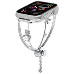 Kupferintarsien-Armband mit Bärenmotiv und Zirkonia, passend für Apple Watch 46 mm / 49 mm / 45 mm / 44 mm und 42 mm / 41 mm / 40 mm / 38 mm
