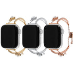 Kupferintarsien-Armband mit Bärenmotiv und Zirkonia, passend für Apple Watch 46 mm / 49 mm / 45 mm / 44 mm und 42 mm / 41 mm / 40 mm / 38 mm