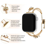 Kupferintarsien-Armband mit Bärenmotiv und Zirkonia, passend für Apple Watch 46 mm / 49 mm / 45 mm / 44 mm und 42 mm / 41 mm / 40 mm / 38 mm