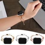 Kupferintarsien-Armband mit Bärenmotiv und Zirkonia, passend für Apple Watch 46 mm / 49 mm / 45 mm / 44 mm und 42 mm / 41 mm / 40 mm / 38 mm