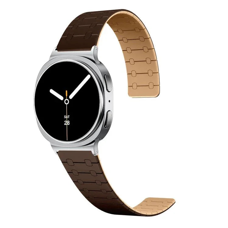Zweifarbiges magnetisches Silikon-Uhrenarmband mit Schlaufe, für Samsung Galaxy Watch8 / Watch8 Classic