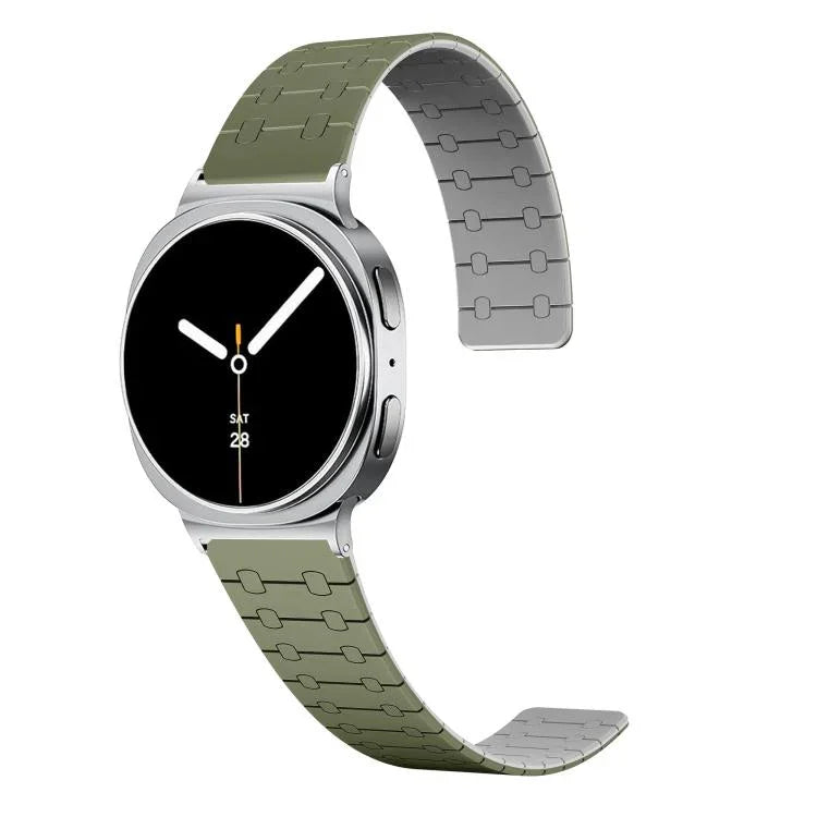 Two Color Loop Magnetic Silicone Watch Band, For Samsung Galaxy Watch8 / Watch8 Classic