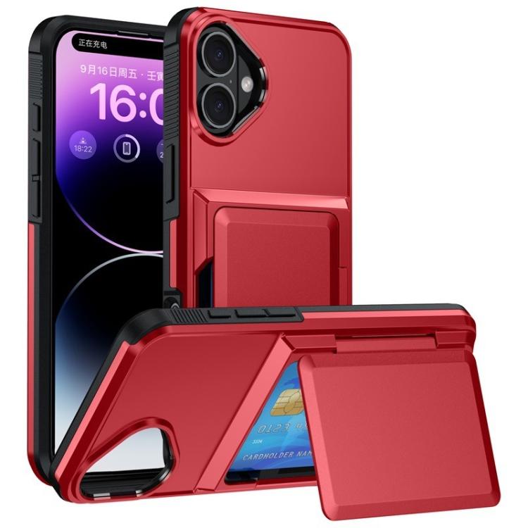 Kalebol Klapp-Karten-Geldbörsenhalter Stoßfeste Handyhülle, Für iPhone 17 Pro Max, Für iPhone 17 Pro, Für iPhone 17, Für iPhone Air, Für iPhone 16 Pro Max, Für iPhone 16 Pro, Für iPhone 16 Plus, Für iPhone 16