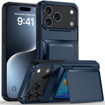 Kalebol Klapp-Karten-Geldbörsenhalter Stoßfeste Handyhülle, Für iPhone 17 Pro Max, Für iPhone 17 Pro, Für iPhone 17, Für iPhone Air, Für iPhone 16 Pro Max, Für iPhone 16 Pro, Für iPhone 16 Plus, Für iPhone 16