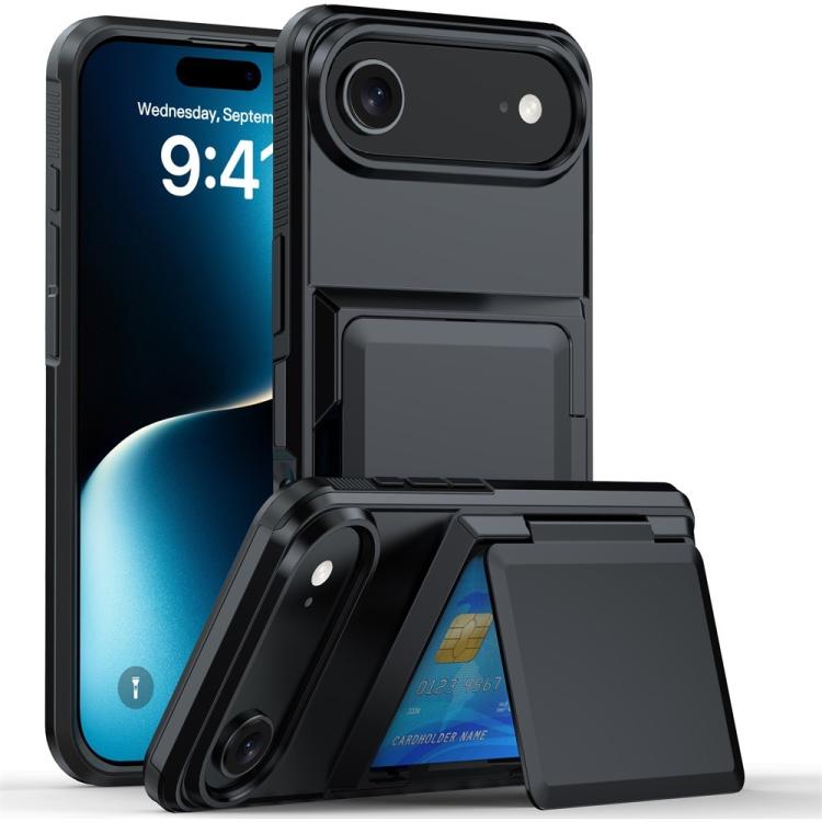 Kalebol Klapp-Karten-Geldbörsenhalter Stoßfeste Handyhülle, Für iPhone 17 Pro Max, Für iPhone 17 Pro, Für iPhone 17, Für iPhone Air, Für iPhone 16 Pro Max, Für iPhone 16 Pro, Für iPhone 16 Plus, Für iPhone 16