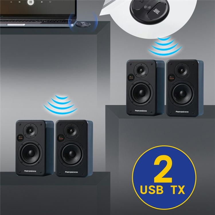 Für TV PC LE524 USB Bluetooth 5.4 Audio Transmitter 50m Reichweite Dual-Verbindungsadapter, LE524