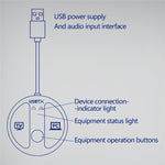 Für TV PC LE524 USB Bluetooth 5.4 Audio Transmitter 50m Reichweite Dual-Verbindungsadapter, LE524