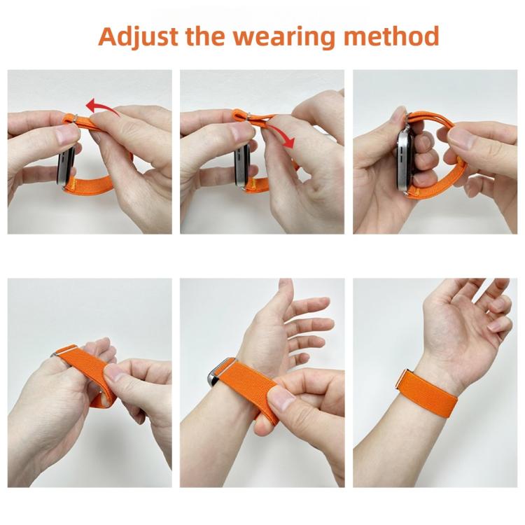 Adjustable Single Loop Elastic Nylon Watch Band, For Galaxy Watch9 / 8 / 8 Classic
