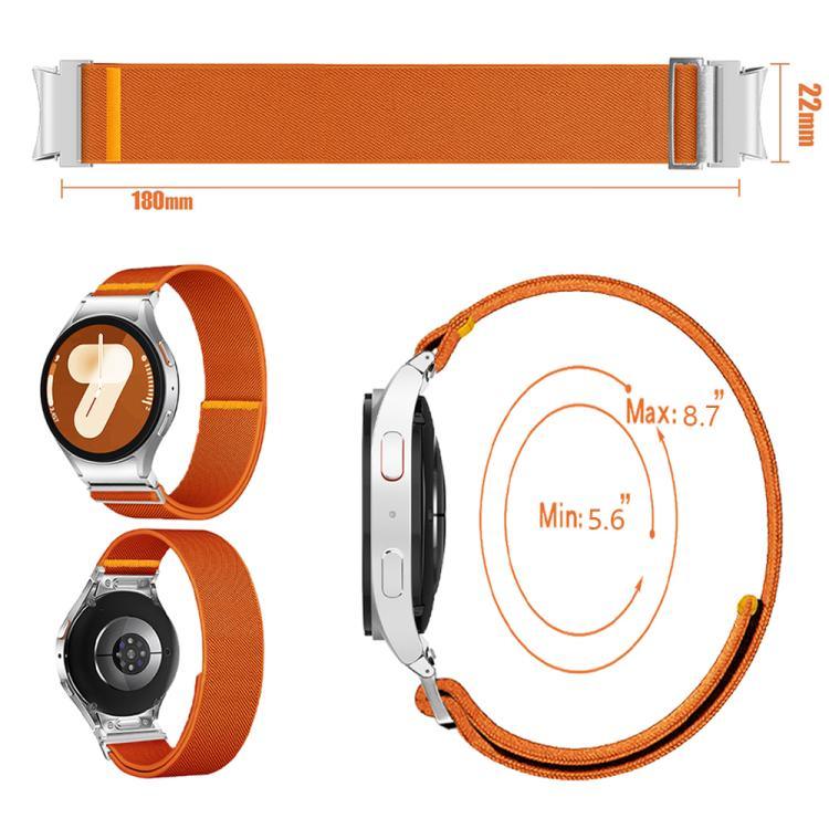 Verstellbares, elastisches Nylon-Uhrenarmband mit einfacher Schlaufe, für Samsung Galaxy Watch FE / 7 / 6 / 5 / 4