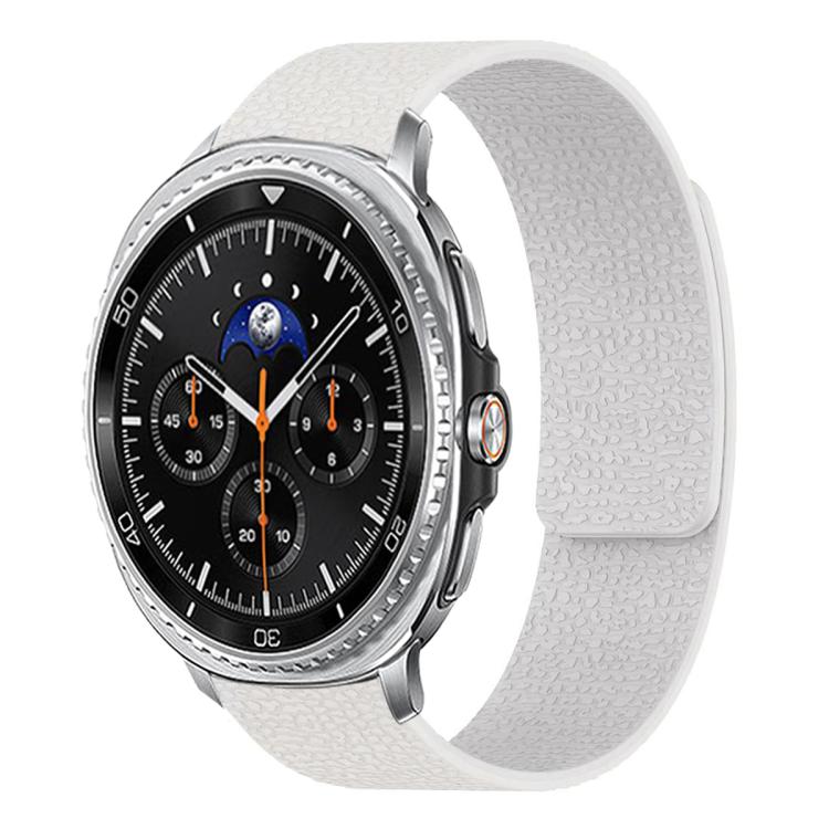 Litschi-Textur Weiches magnetisches Silikon-Uhrenarmband, für Samsung Galaxy Watch Ultra 47mm / Ultra 2025, für Samsung Galaxy Watch8 / 8 Classic