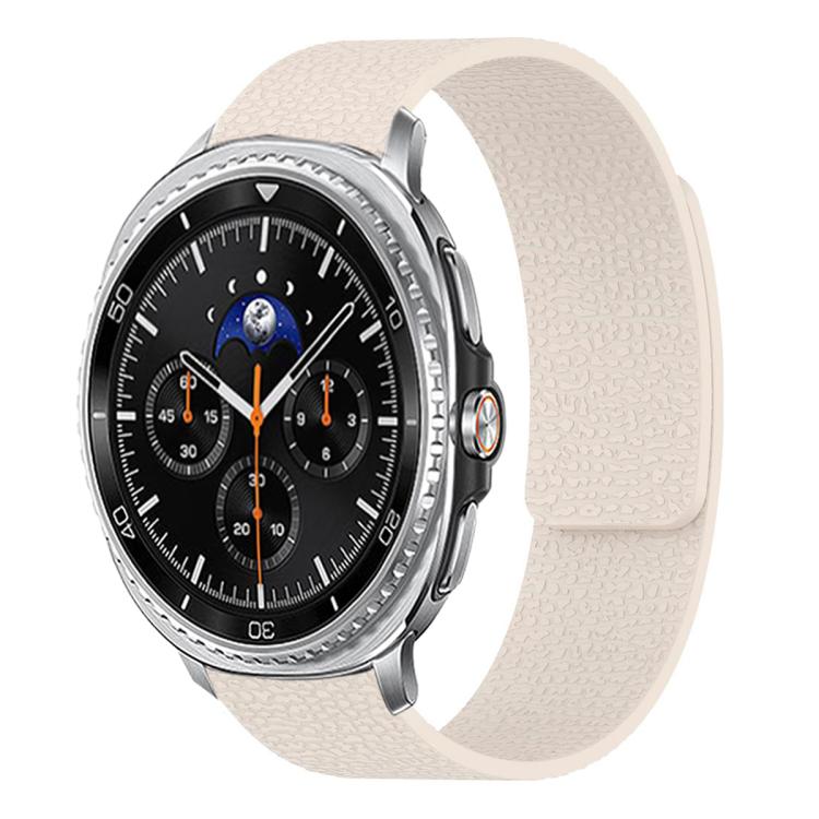 Litschi-Textur Weiches magnetisches Silikon-Uhrenarmband, für Samsung Galaxy Watch Ultra 47mm / Ultra 2025, für Samsung Galaxy Watch8 / 8 Classic