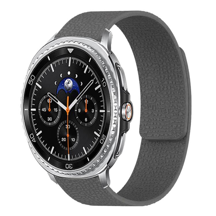 Litschi-Textur Weiches magnetisches Silikon-Uhrenarmband, für Samsung Galaxy Watch Ultra 47mm / Ultra 2025, für Samsung Galaxy Watch8 / 8 Classic