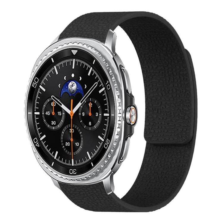 Litschi-Textur Weiches magnetisches Silikon-Uhrenarmband, für Samsung Galaxy Watch Ultra 47mm / Ultra 2025, für Samsung Galaxy Watch8 / 8 Classic
