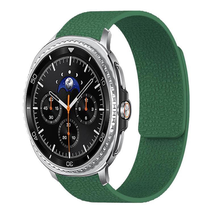 Litschi-Textur Weiches magnetisches Silikon-Uhrenarmband, für Samsung Galaxy Watch Ultra 47mm / Ultra 2025, für Samsung Galaxy Watch8 / 8 Classic