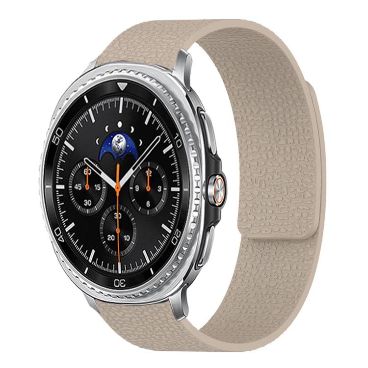 Litschi-Textur Weiches magnetisches Silikon-Uhrenarmband, für Samsung Galaxy Watch Ultra 47mm / Ultra 2025, für Samsung Galaxy Watch8 / 8 Classic